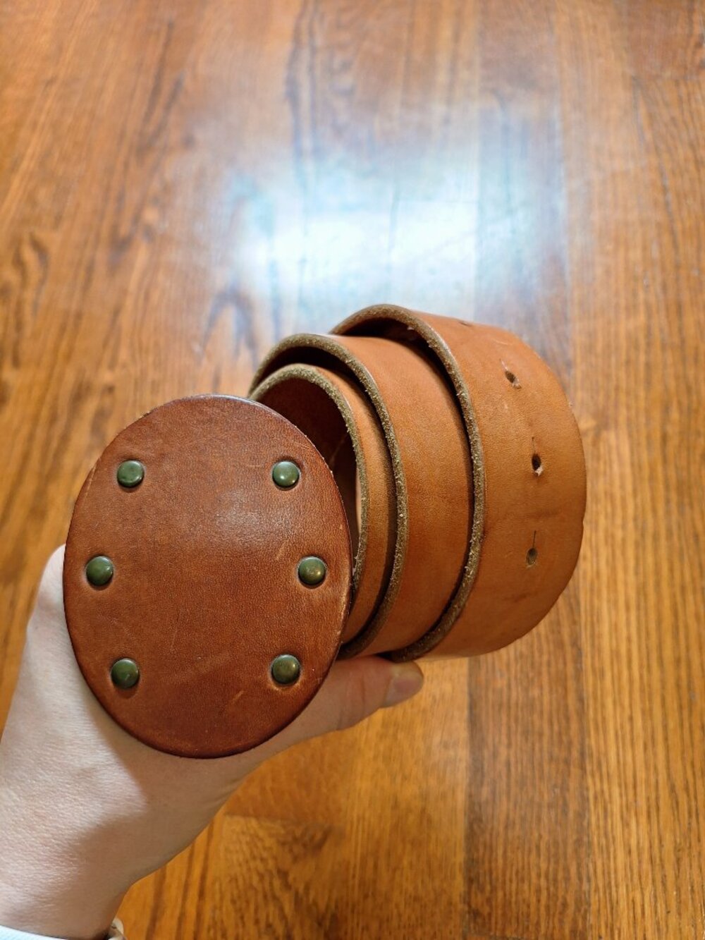 Banana Republic Women's light Brown Studded Belt Size M Made in Italy